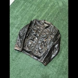 Levis Distressed Genuine Leather Vintage Motorcycle Jacket Size M